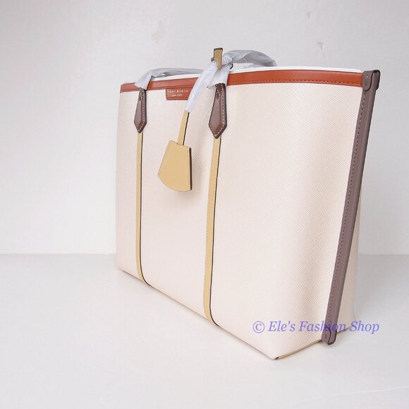 ❤️ NWT Tory Burch Perry Triple Compartment Leather Shoulder Tote Multi Color - Picture 10 of 16